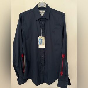 Vivienne Westwood Button Up Shirt Arrow Navy Red